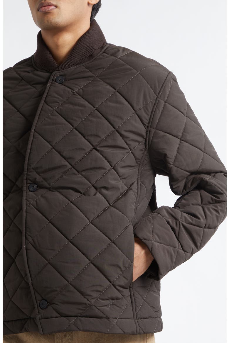 The Bastide Quilted Jacket, Alternate, color, DARK BROWN