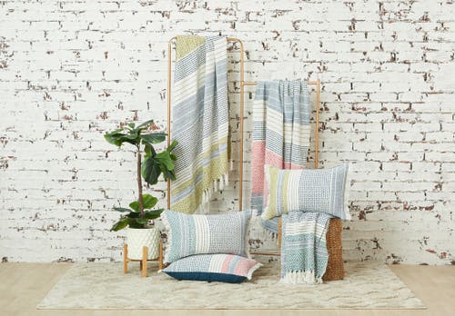 Carol & Frank Berkley Citron 50" X 60" Throw Blanket In Blue