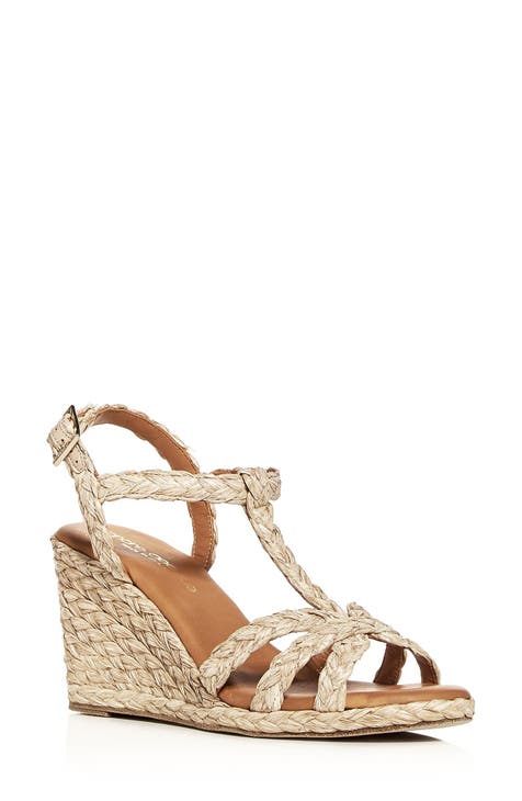 NWOB store C. WONDER SHEILA WEDGE PERFORATED SUEDE SANDALS