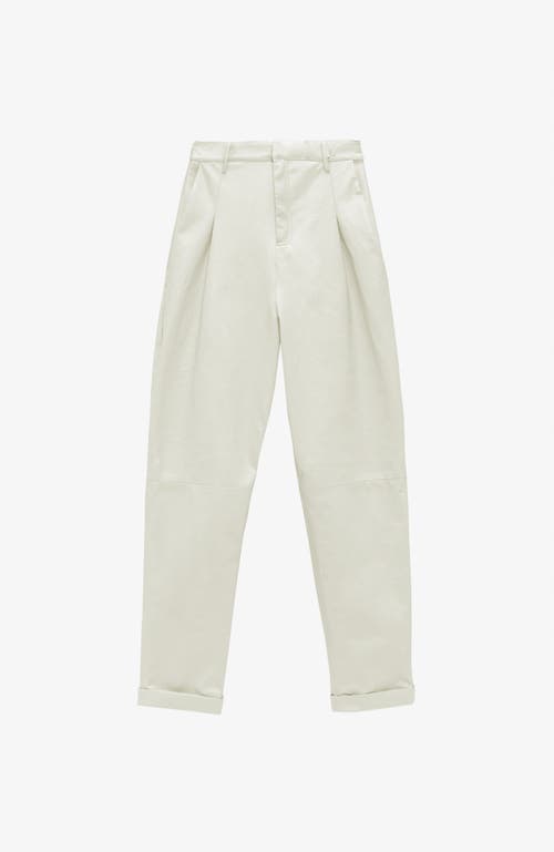 As By Df Denise Recycled Leather Trouser In White