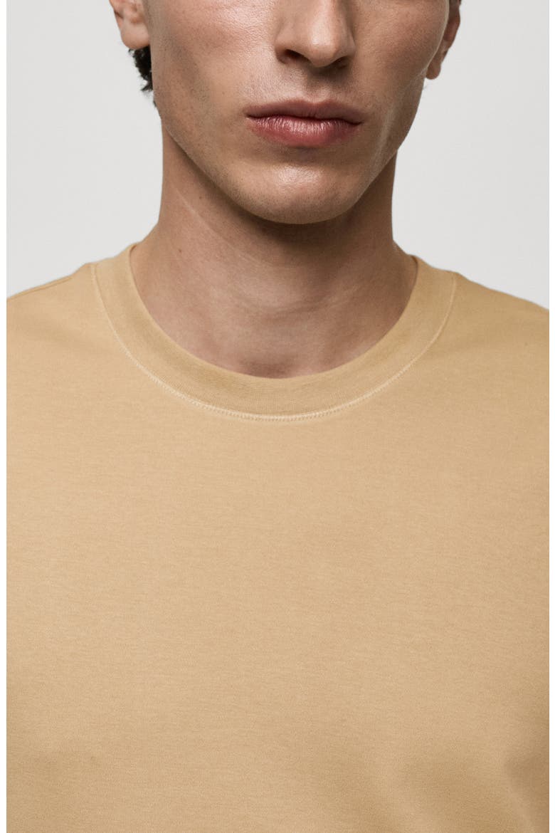 Regular Fit Medium Weight Cotton T-Shirt, Alternate, color, LIGHT MEDIUM BROWN