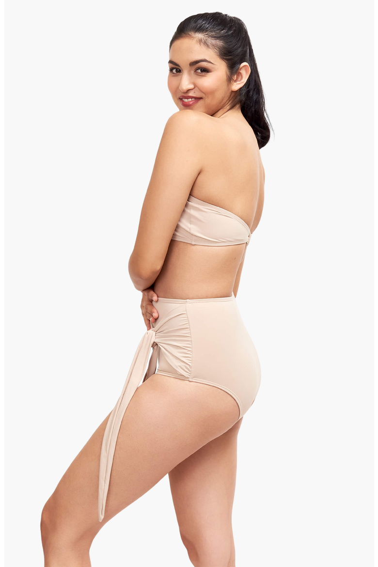 Giovanna Strapless Bikini Top, Alternate, color, Camel