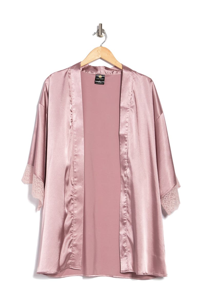COZY ROZY Madisson Satin Kimono Wrap Robe, Alternate, color,