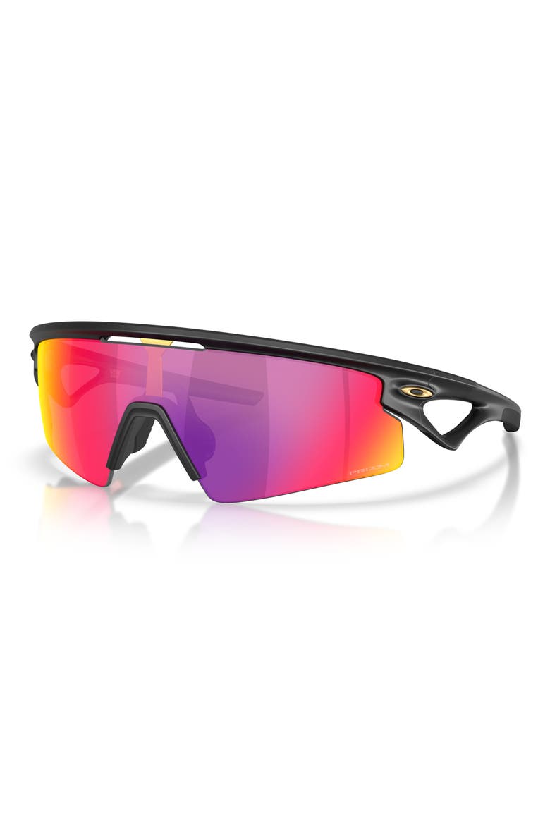 Gender Inclusive Sphaera Strike 37mm Shield Sunglasses, Alternate, color, MATTE BLACK / PRIZM ROAD