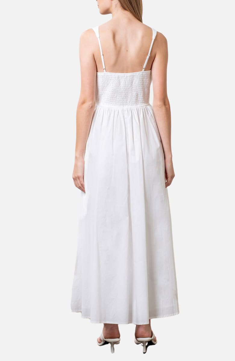 MOON RIVER Sleeveless Pleated Sundress, Alternate, color, White
