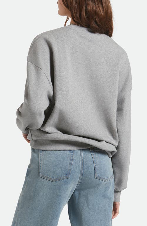 Brixton Inwood Oversize Graphic Sweatshirt In Gray