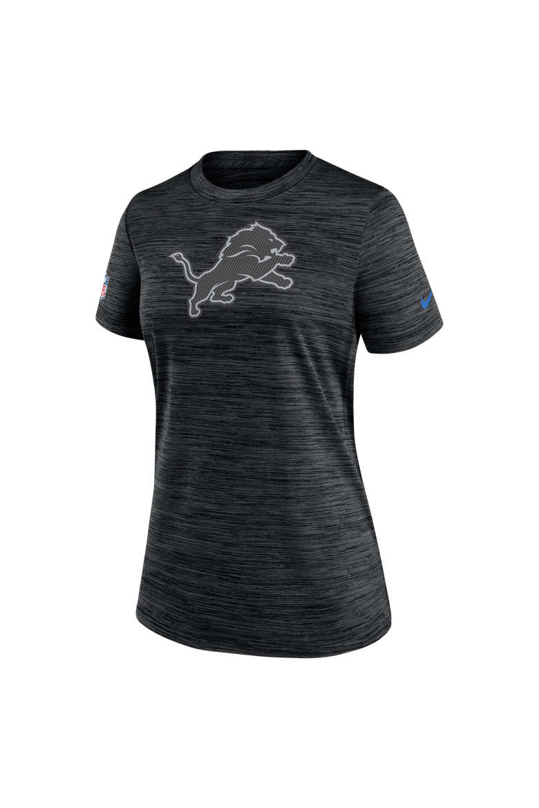 Women's Nike  Black Detroit Lions 2026 Rivalries Collection Sideline Velocity Dri-FIT T-Shirt, Alternate, color, Black