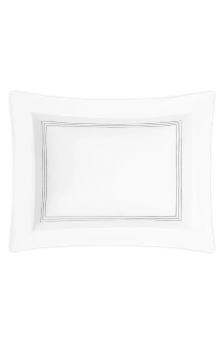 Matouk Bel Tempo Pillow Sham, Main, color, Silver