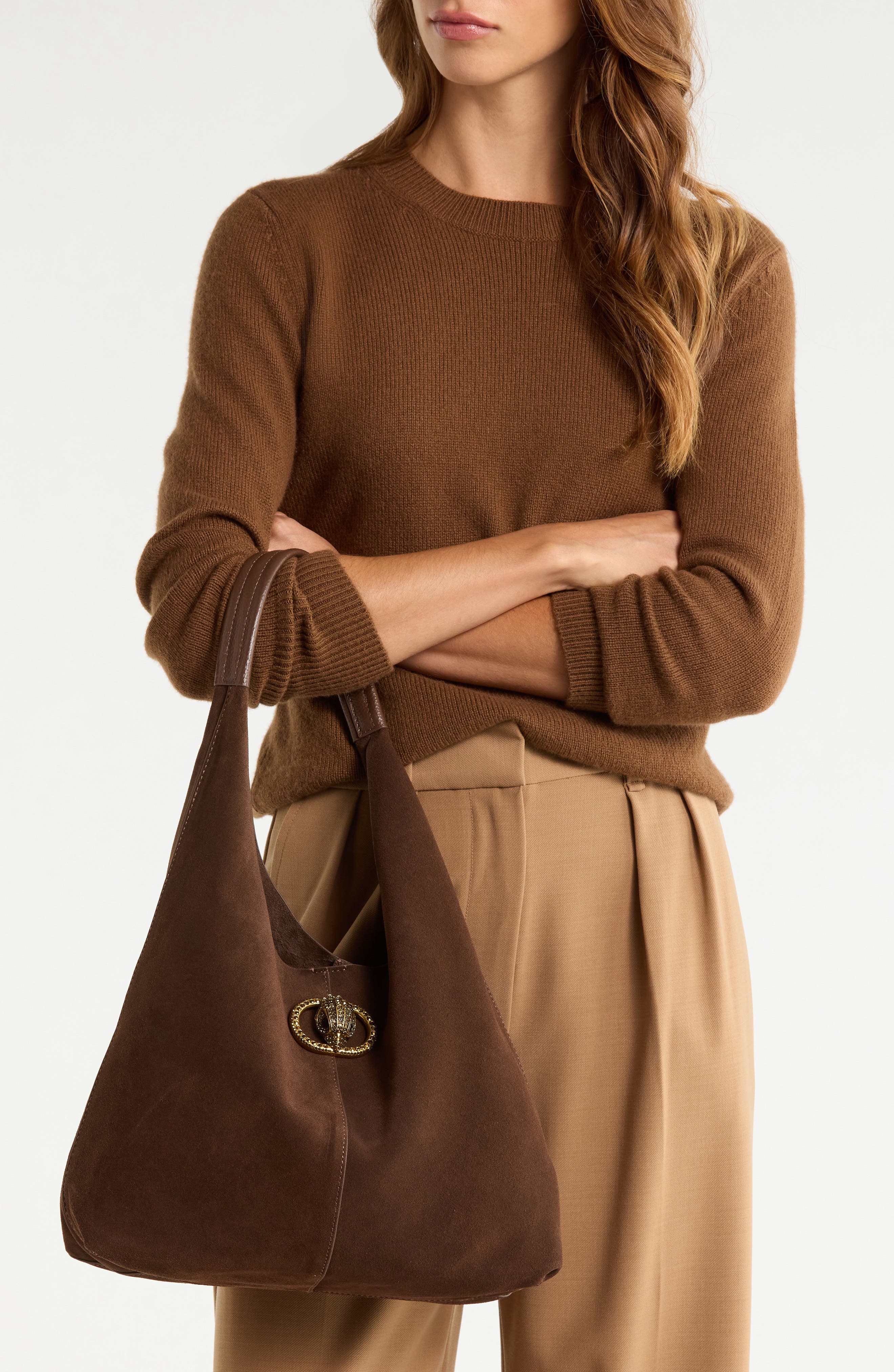 Medium Chelsea Slouch Hobo Bag, Alternate, color, DARK BROWN