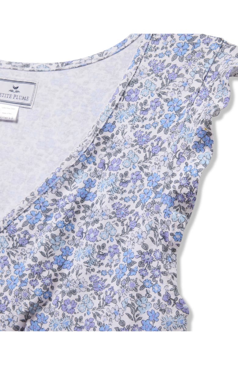 Petite Plume Harper Pima Cotton Nightgown, Alternate, color, Blue