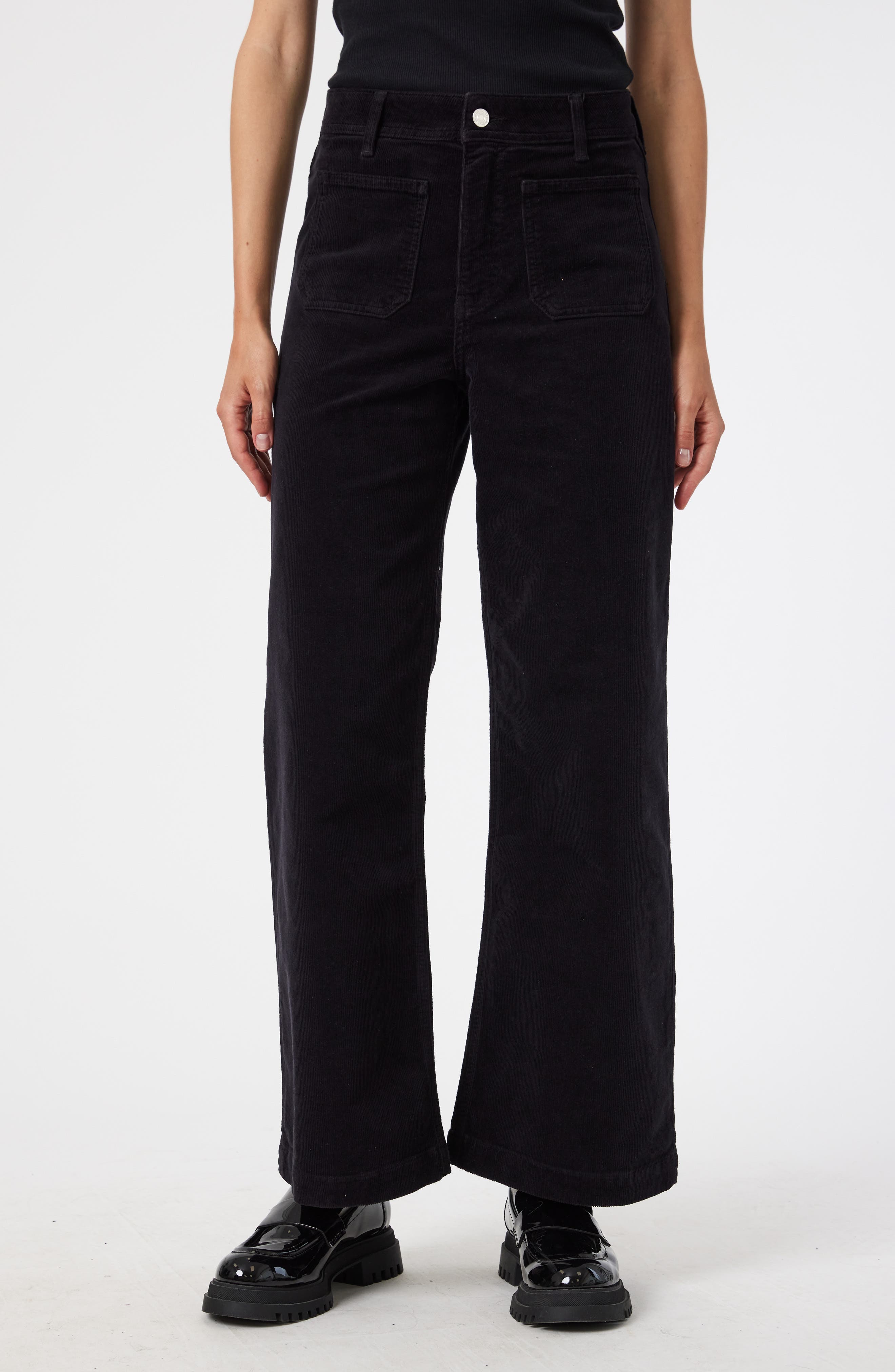 Mavi Jeans Paloma Marine High Waist Wide Leg Corduroy Pants