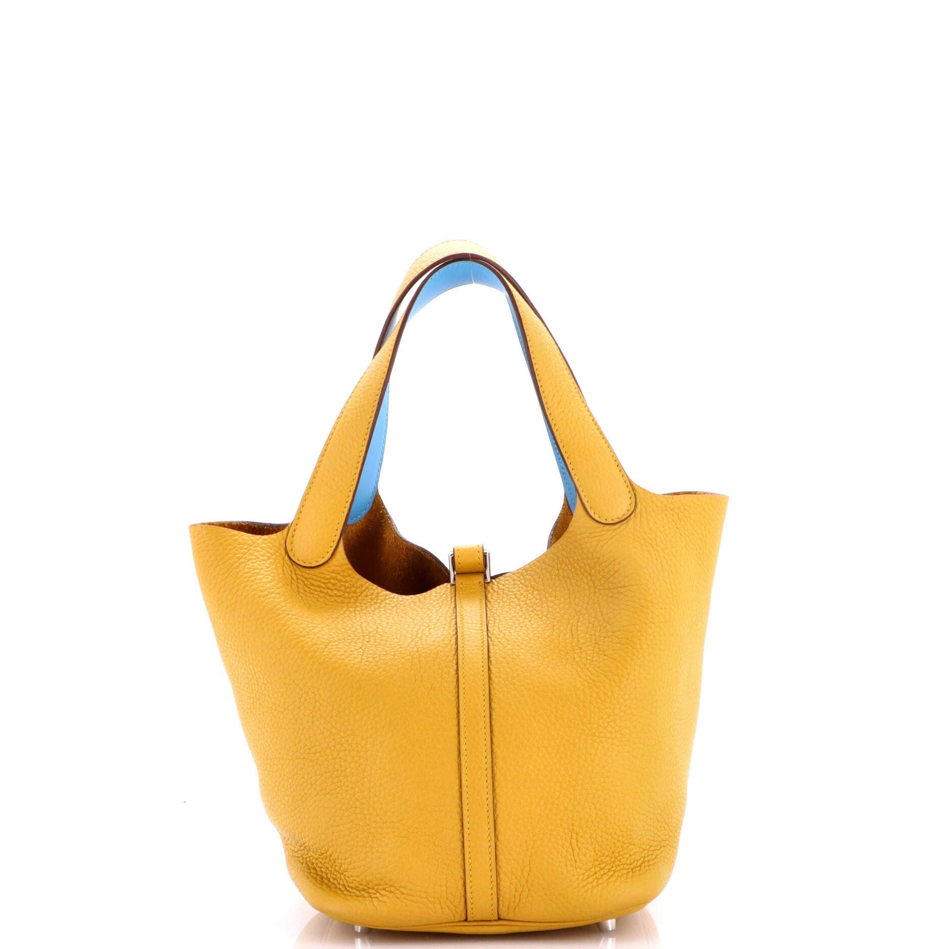 Eclat Picotin Lock Bag Clemence MM, Alternate, color, Yellow