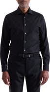 Bugatchi Axel Shaped Fit Jacquard Button-Up Shirt