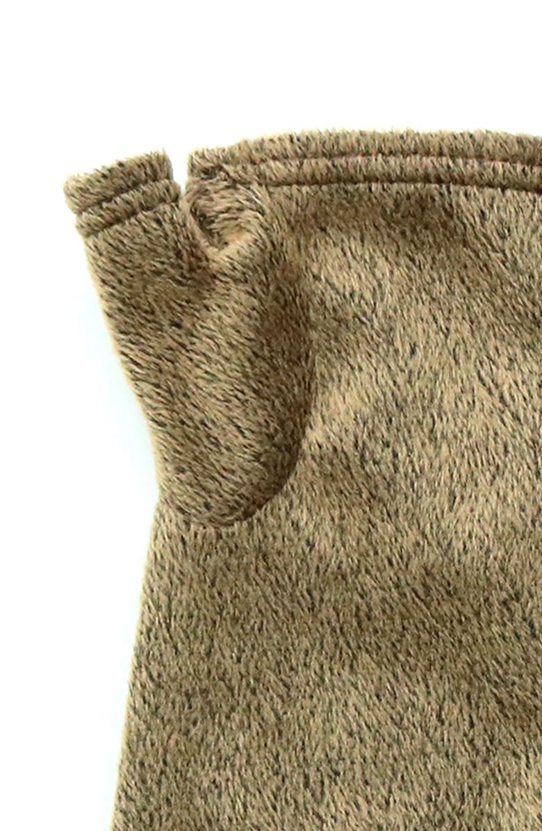 Portolano Textured Velvet Fingerless Gloves, Alternate, color, Cocoa