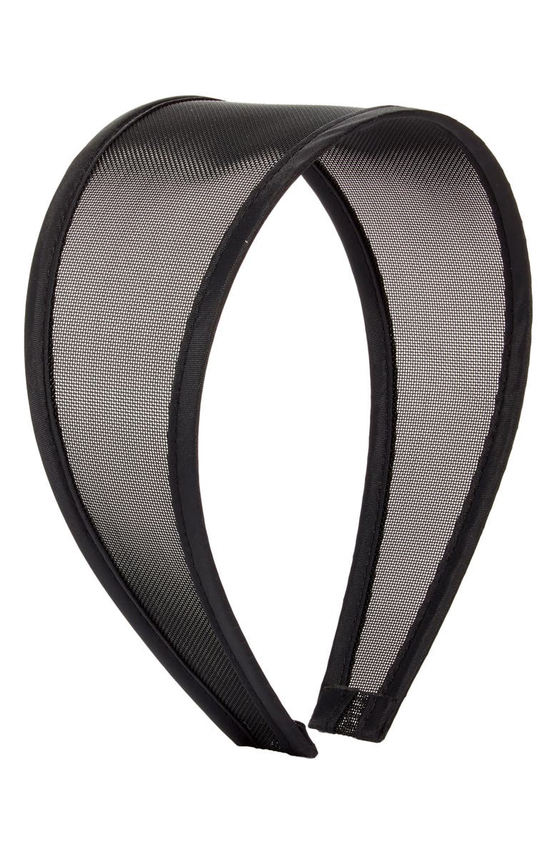 Chelsea28 Mesh Headband, Main, color, Black