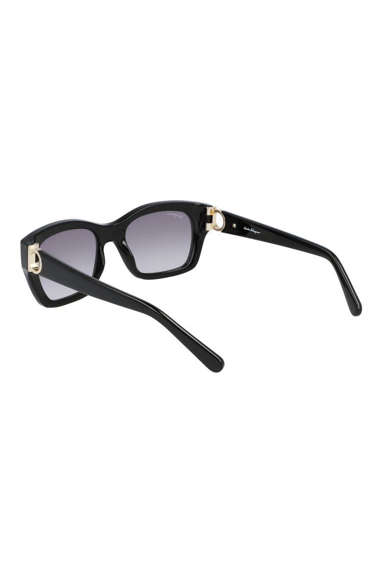 53mm Rectangular Sunglasses, Alternate, color, BLACK/ GREY