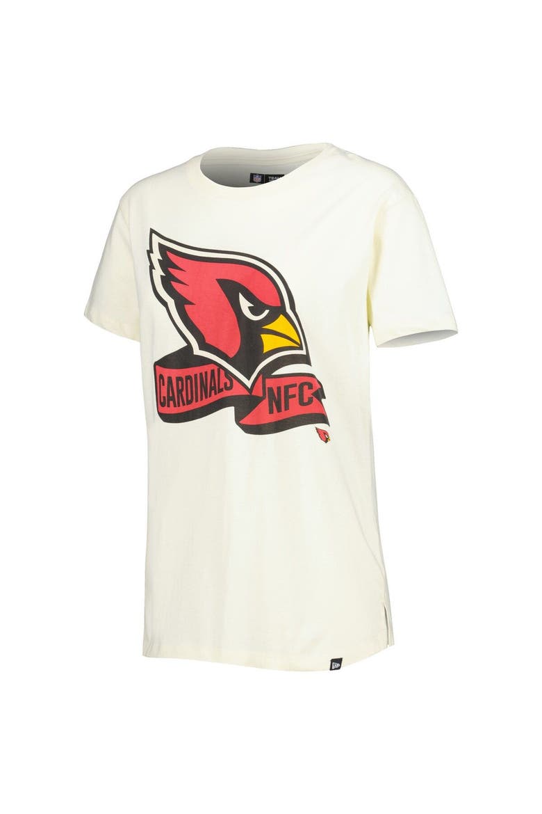 Women's New Era Cream Arizona Cardinals Chrome Sideline T-Shirt, Alternate, color, Cream