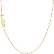 Color Shout Gamma Phi Beta Greek Letter Side Set Necklace