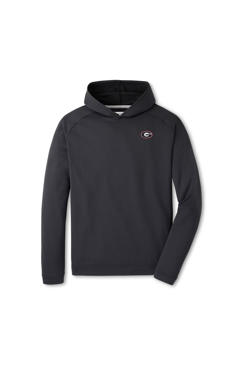 Men's Peter Millar  Black Georgia Bulldogs Pine Performance Hoodie, Main, color, Black