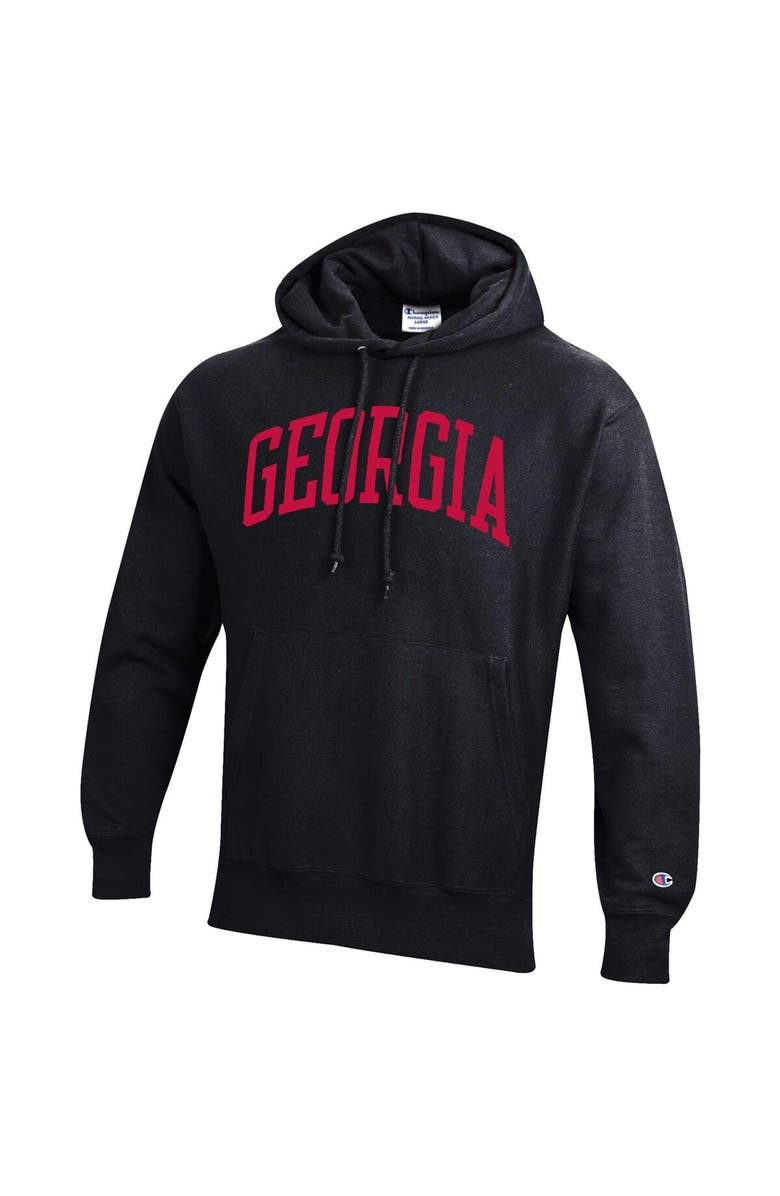 Champion Men's Champion Black Georgia Bulldogs Team Arch Reverse Weave Pullover Hoodie, Alternate, color,