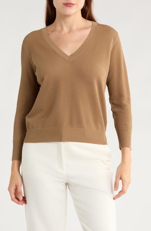 Cotton V-Neck Sweater