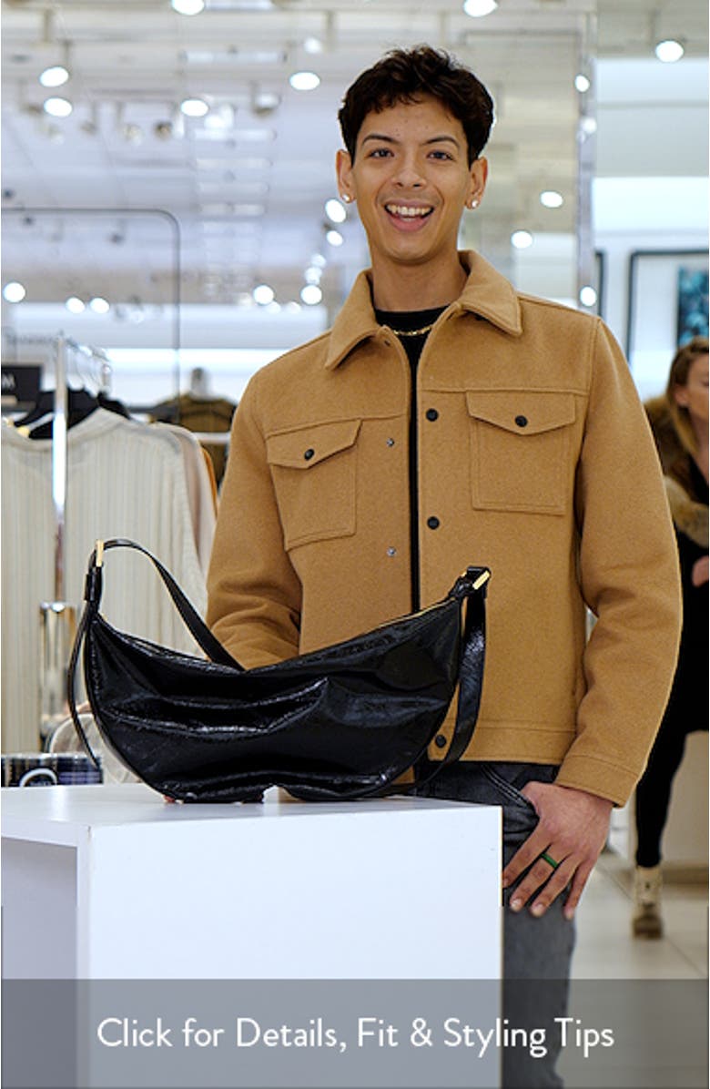 Half Moon Leather Shoulder Bag, sales video thumbnail