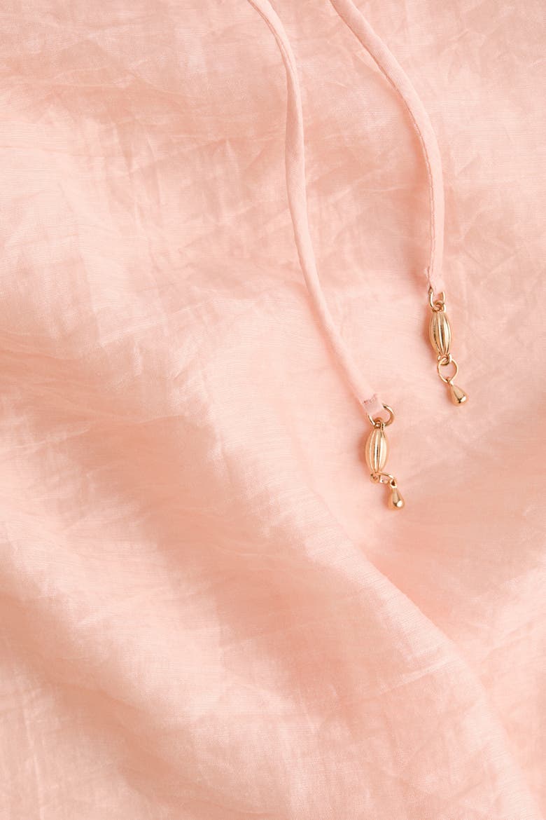 Flounce-trimmed Blouse, Alternate, color, Light pink