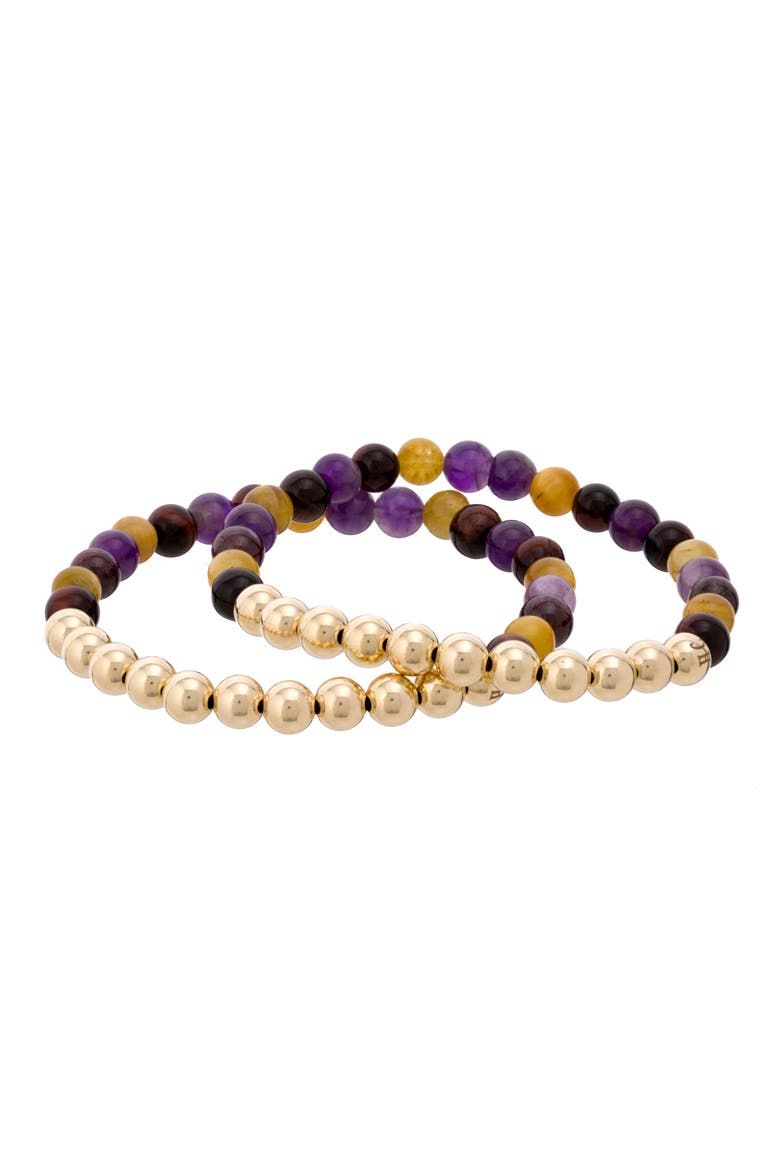 N19 Anxiety Free Set of 2 Healer's Bracelets, Alternate, color, YELLOW GOLD