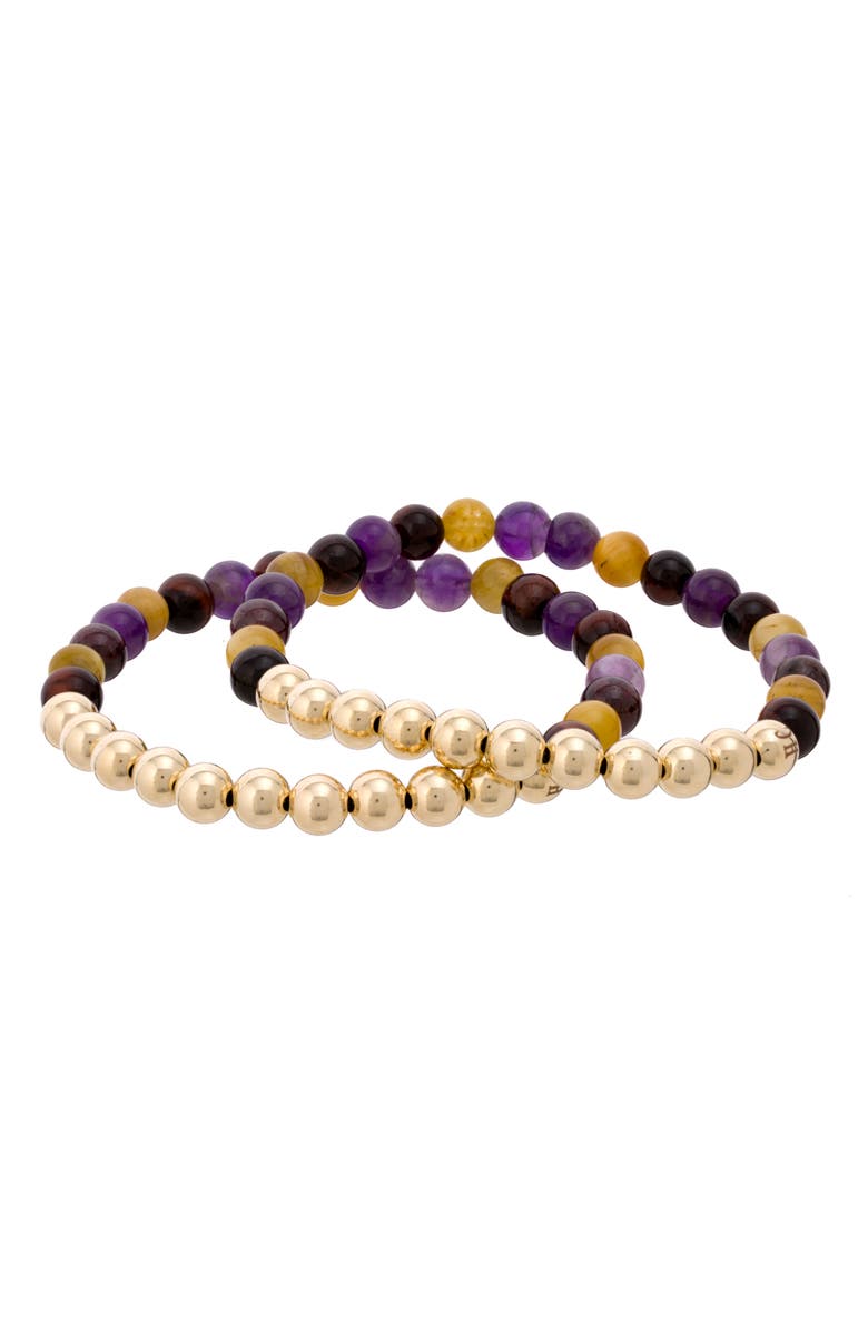 The Healer’s Collection N19 Anxiety Free Set of 2 Healer's Bracelets, Alternate, color, Yellow Gold