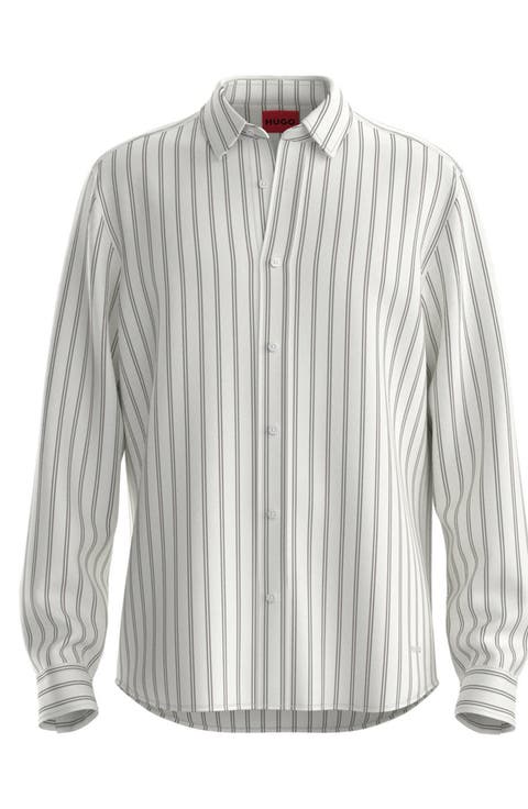 Emero Striped Long Sleeve Button-Up Shirt