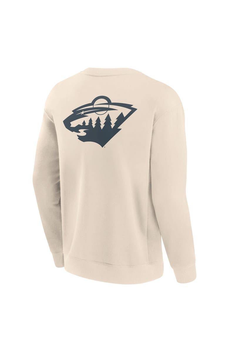 FANATICS Men's Fanatics Cream Minnesota Wild Elements Future Ground Lettering Pullover Sweatshirt, Alternate, color, Cream