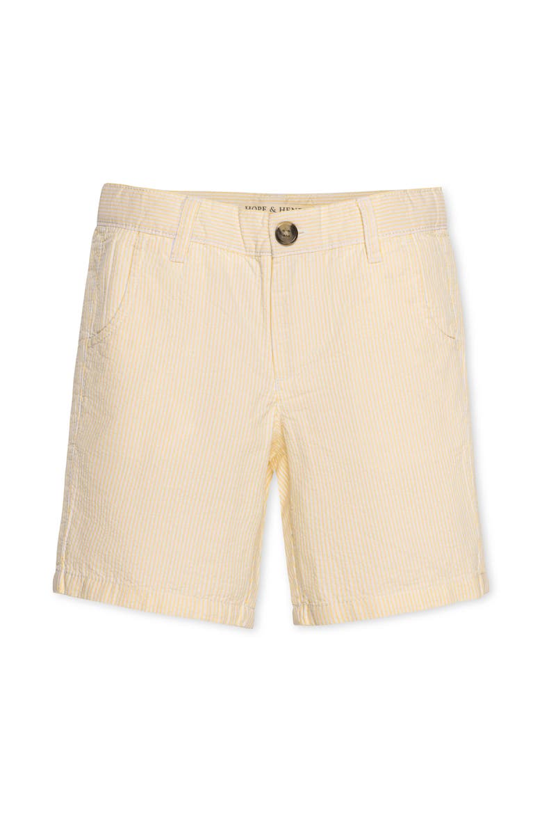 Kids' Organic Seersucker Short, Main, color, Yellow Seersucker