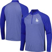LEVELWEAR Men's Levelwear Royal Los Angeles Dodgers Charter Striped Raglan Quarter-Zip Top