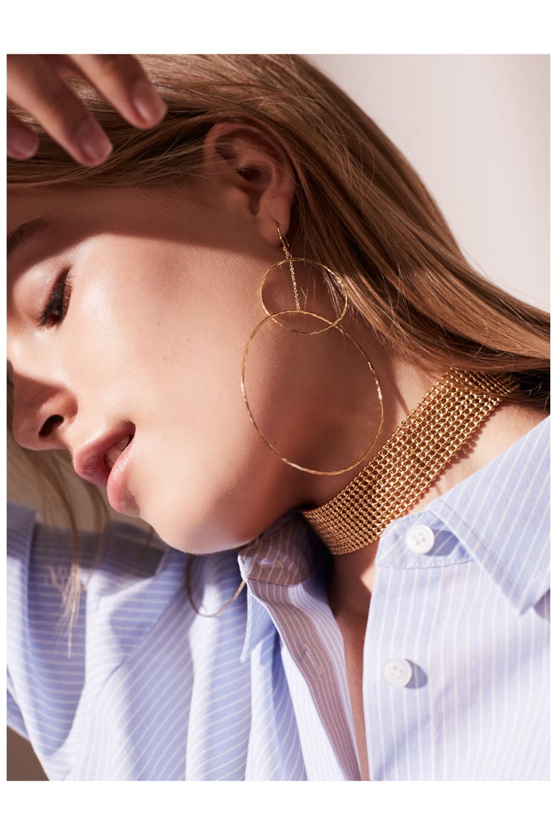 Large Drop Earrings, Alternate, color, GOLD