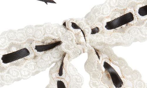 Bp. Lace Bow Barrette & Scrunchie Set In Black