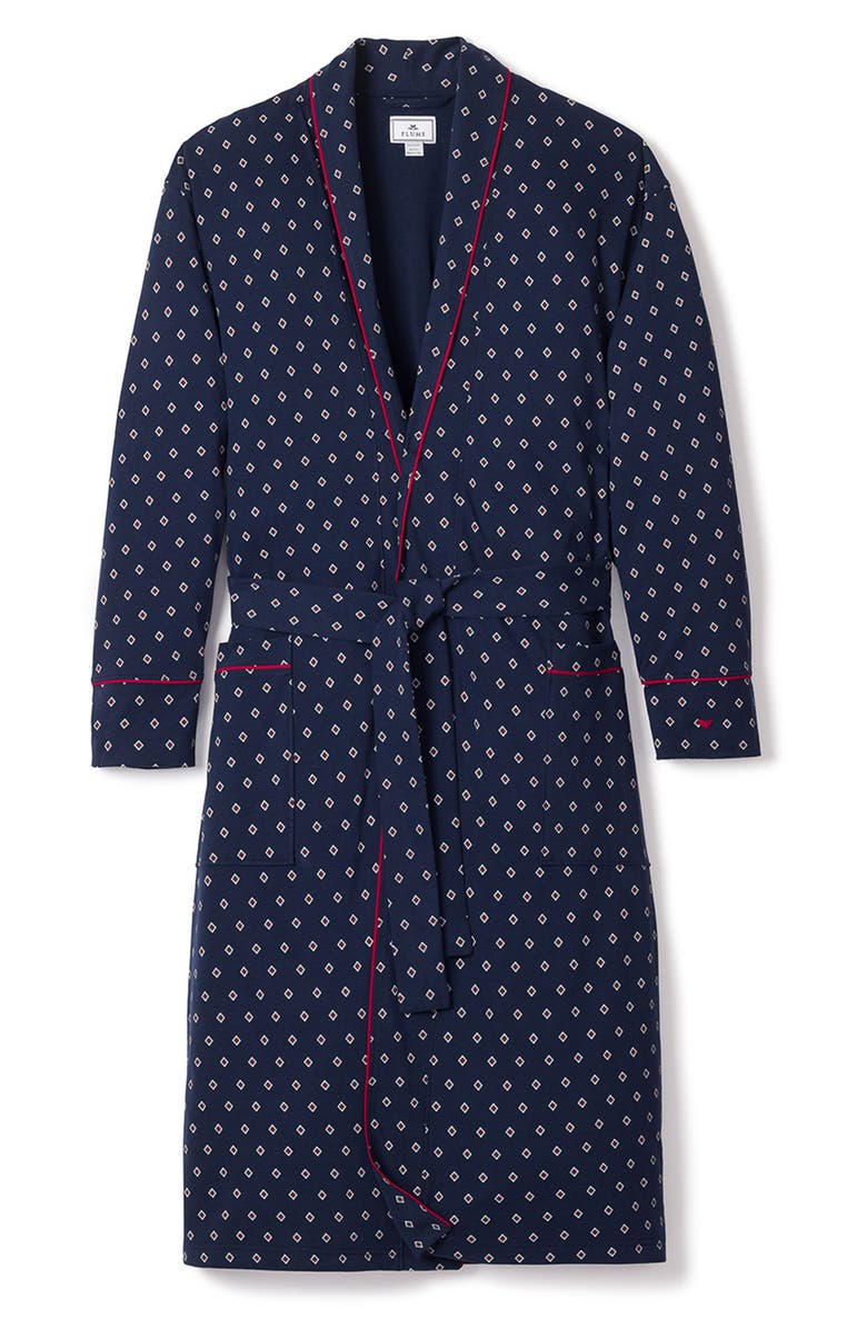 Petite Plume Luxe Foulard Pima Cotton Robe, Main, color, 