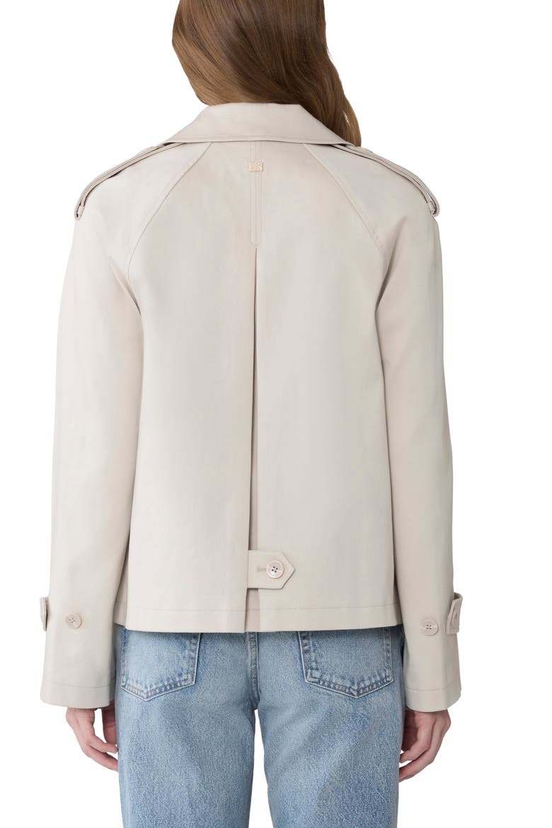 Juliette Short Stretch Cotton & Nylon Trench Coat, Alternate, color, LIGHT OAK
