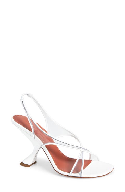 【関税込み】Amina Muaddi ホワイト Millie ヒールサンダル Shop White Amina Muaddi Online | Nordstrom
