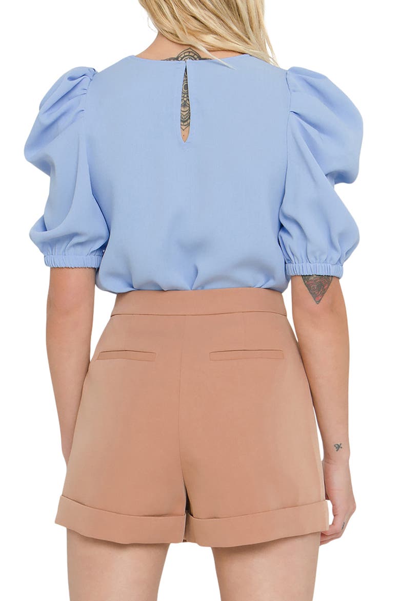 Puff Sleeve Top, Alternate, color, BLUE