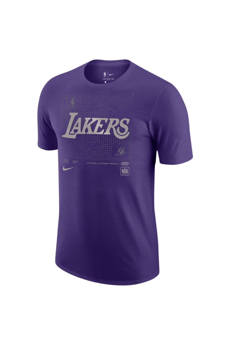 Men's Nike Purple Los Angeles Lakers Courtside Chrome T-Shirt, Alternate, color, Purple