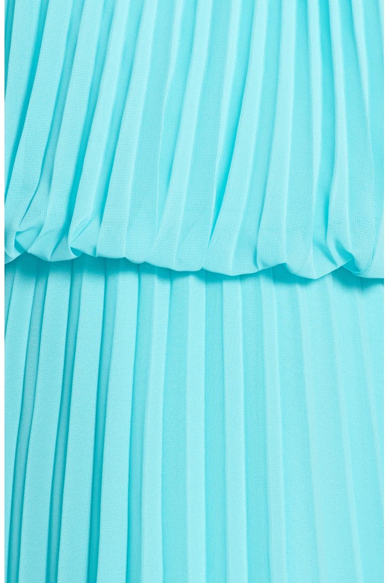 Xscape Pleat Cutaway Blouson Dress, Alternate, color, MINT