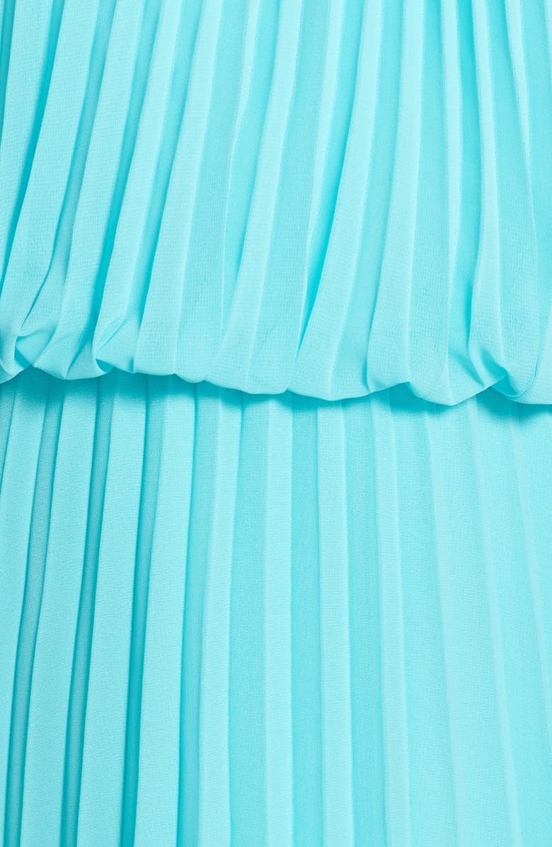 Xscape Evenings Xscape Pleat Cutaway Blouson Dress, Alternate, color,