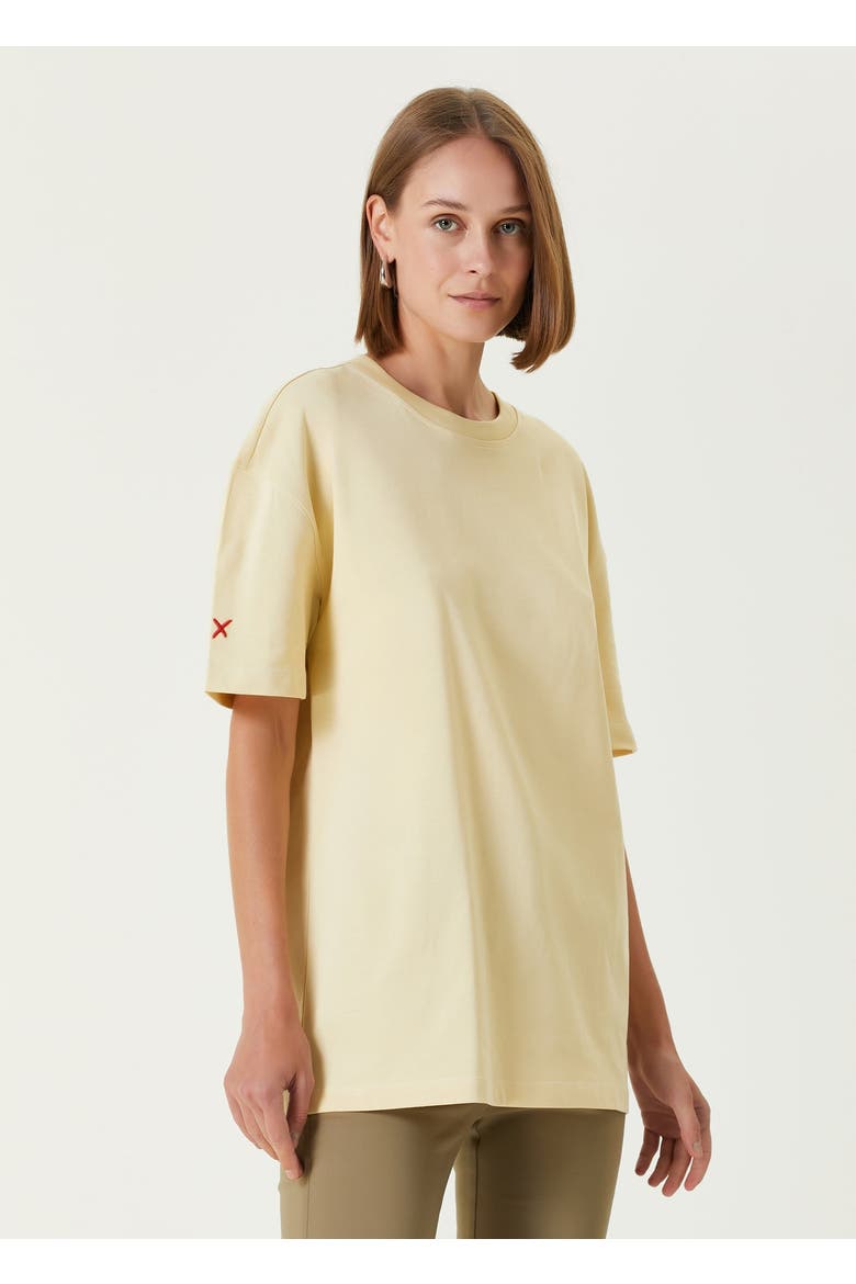 Cotton Destroyed Logo Tee, Alternate, color, Chino Green