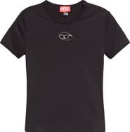 DIESEL® Metallic Oval D Cutout Slim Fit T-Shirt