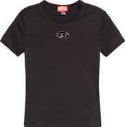 DIESEL® Metallic Oval D Cutout Slim Fit T-Shirt