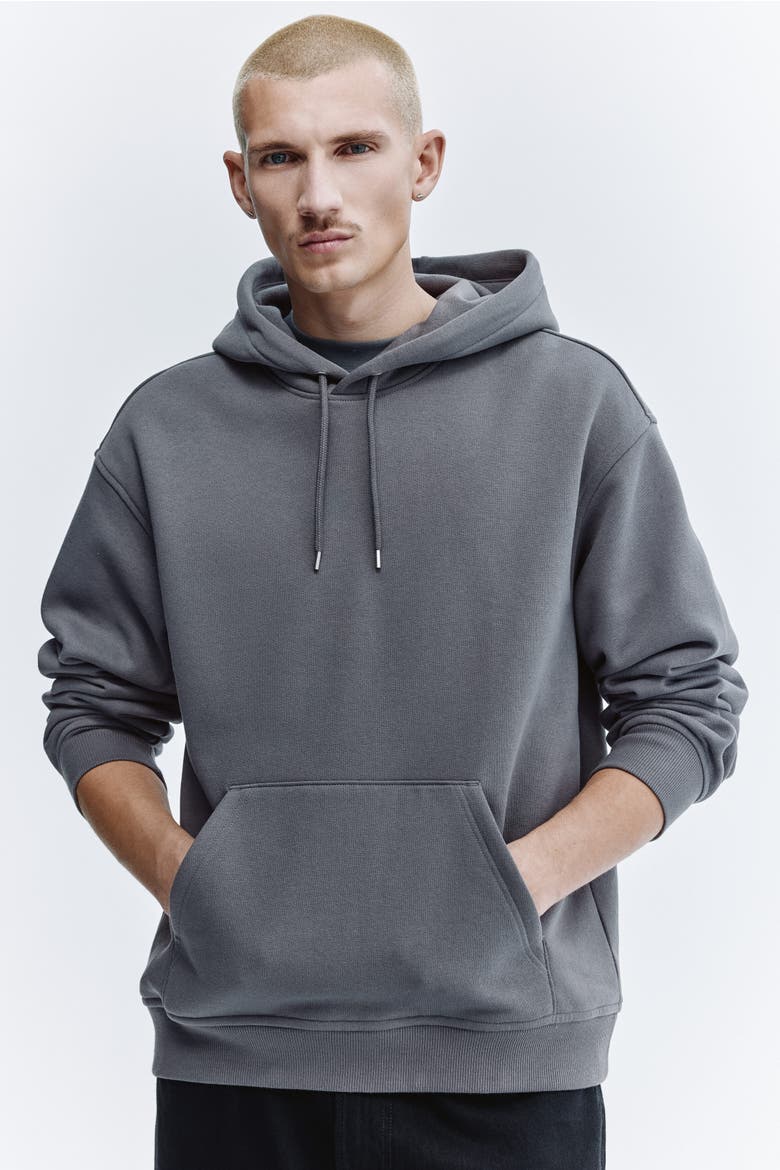 Loose Fit Hoodie, Main, color, Dark gray