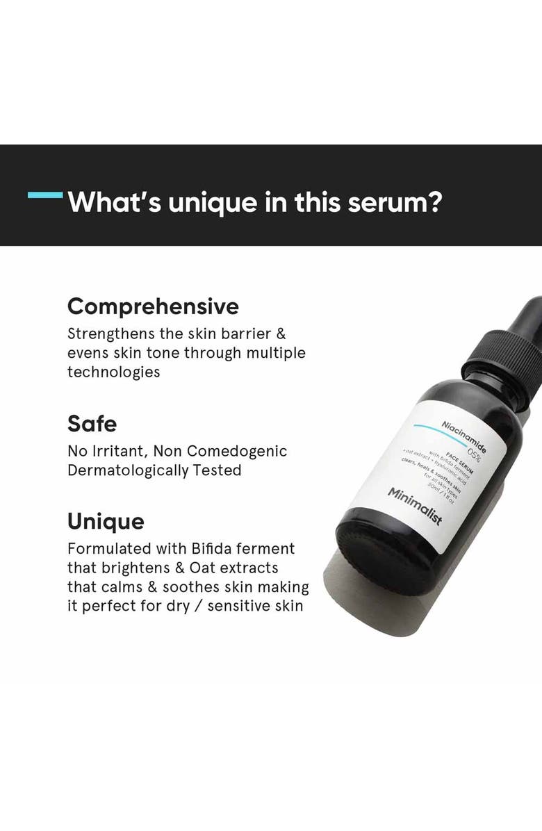 Minimalist Niacinamide 05% Face Serum, Alternate, color, 