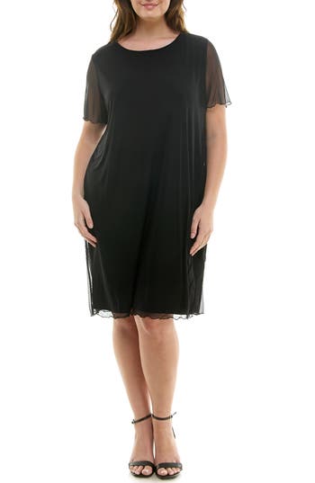 BEBE BEBE POWERMESH T-SHIRT DRESS 