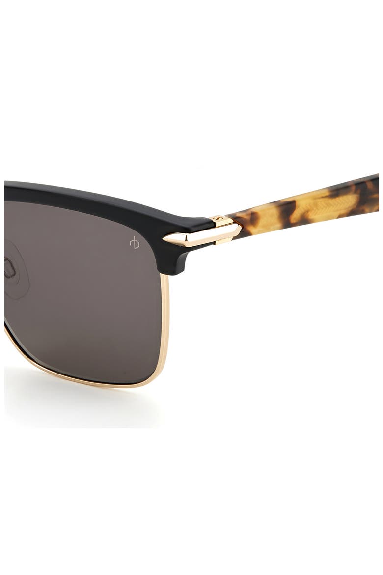 54mm Rectangular Sunglasses, Alternate, color, MATTE BLACK