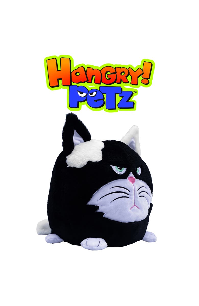 Hangry Petz Bella Black Cat 12 Inch Animal Plush, Squeeze Tummy For Sounds, Alternate, color, Multicolored